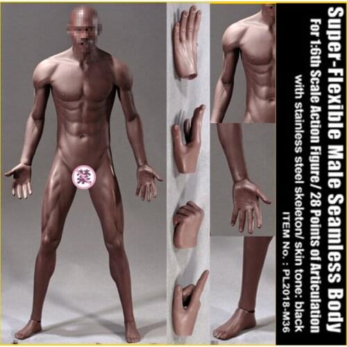 TBLeague M36B/PL2018-M36B 1/6 Black Shin Basketball Players Super-Flexible Male Seamless Body Cheap