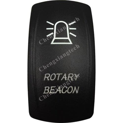 DC12V 24V Marine Grade ROTARY BEACON Rocker Switch White Led lamp 3 Pin ON/OFF SPST Waterproof IP66
