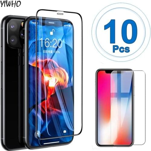 10Pcs/Lot Protective Glass On The For Apple IPhone XR Screen Protector i Phone X XS 10 11 Pro Max 6 6S 7 8 Plus Tempered Glas