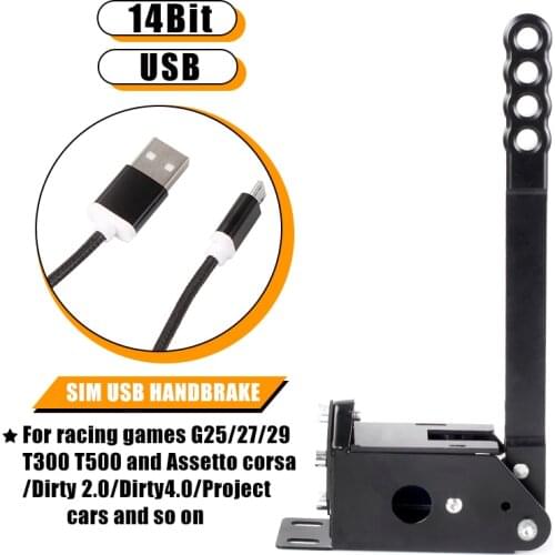 PC 14 Bit SIM Handbrake Clamp USB For Logitech Racing Games G25/G27/G29/T300/T500 For Assetto corsa/Dirty 2.0/Dirty4.0 HB032