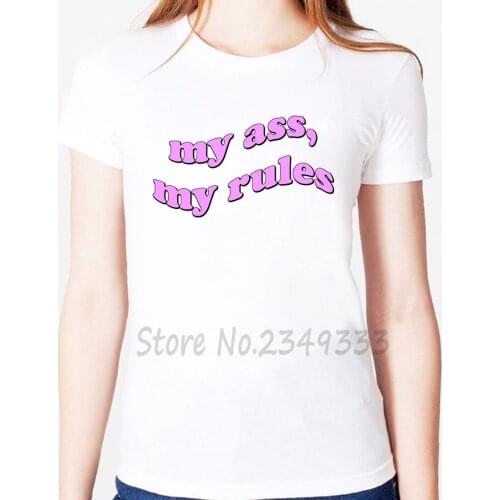 My ass,my rules PINK Print Women tshirt Modal Casual Loose Funny t shirts For Lady Top Tee SH-77