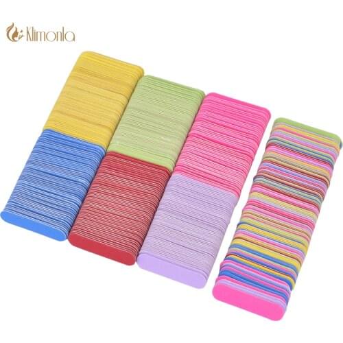1000Pcs/Pack Professional Wood Nail File 240/240 Sandpaper Colorful Mini Wooden Stick Manicure Pedicure Salon Tools Supplier
