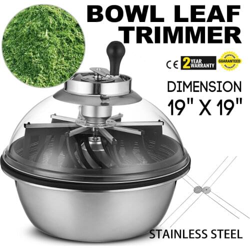 19 Inch Manual Plant Bud Leaf Bowl Trimmer Visible Wire Blades Food Grade Spin