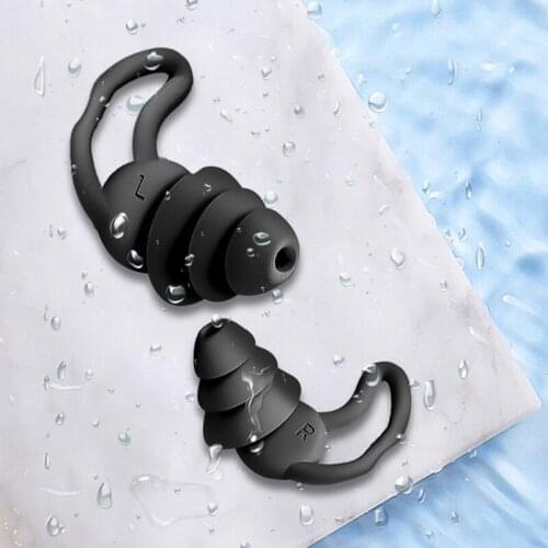 448F 2Pcs Waterproof Silicone Moldable Noise Cancelling Sound Blocking Reduction Earplugs for Adults 40 dB High snr