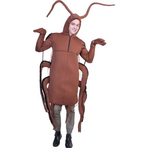2021 Funny Family Group Cosplay Carnival Cockroach Halloween Costume Adults Unisex Animal Jumpsuit Halloween Costume for Kids