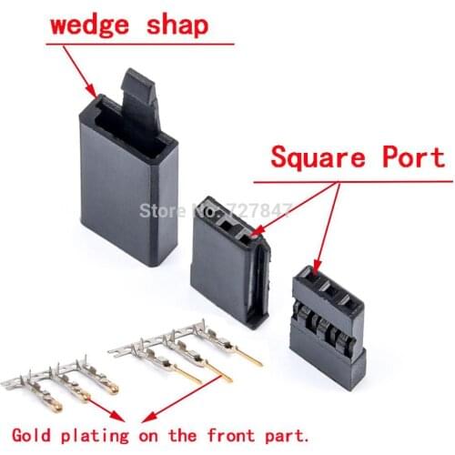 5/10/ 20pair Servo Receiver Connector Plug with Lock and Male Female Gold Plated terminals Crimp Pin Kit for RC battery