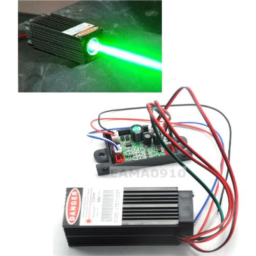 532nm 60mW Green Laser Dot Module w/TTL 12V Fat Beam Bar Stage Lights