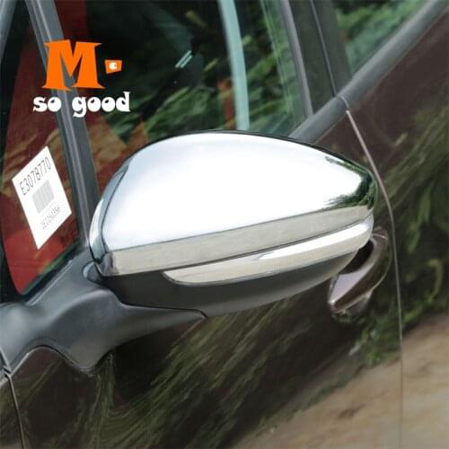 ABS Chrome 2014 2015 2016 2017 For Peugeot 2008 Car Side Door rearview mirror protector guard Cover Trim Car Styling Accessories