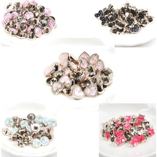 Acrylic Golden-plated Buttons Garment Accessories DIY Sewing Supplies Painting Handmade Home Decoration 10~14mm 10pcs