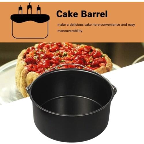 7-inch Air Fryer accessories 2 pack non-stick bakeware cake bucket pizza tray Kitchen restaurant tool set
