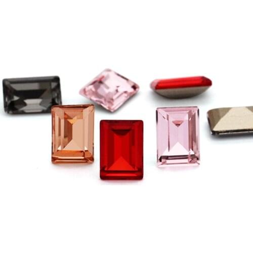 Astrobox Fancy Rectangle Rhinestones Crystal Glue On Glass Rhinestones Loose Beads Used Nail Art Stone DIY Jewelry Making