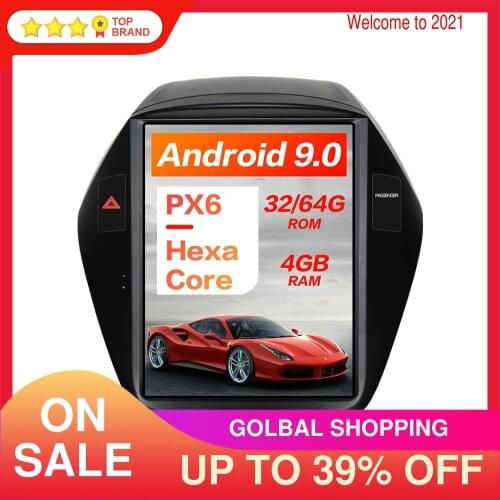 Android 9.0 4+64GB Car GPS Navigation For Hyundai IX35 Tucson 2009-2016 Auto Stereo Head Unit Multimedia Player Radio Navi Tape
