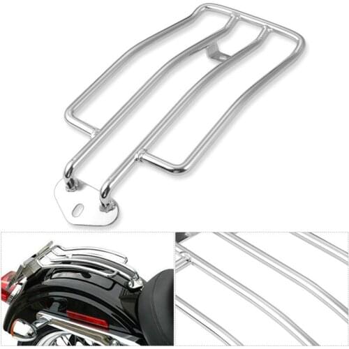Motorcycle Luggage Rack Backrest Support Shelf Fits Rear Solo Seat 280Mm (11 inch) Silver for XL Sportsters 883 XL1200 19