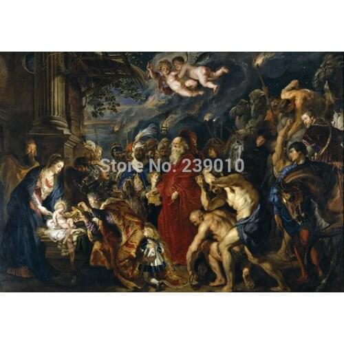 Free shipping Jesus' birth canvas prints oil painting classical Christian religious oil painting on canvas decoration picture
