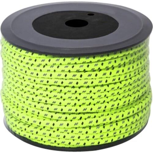 Bold high quality camping reflective rope safety rope tent rope canopy rope windproof rope clothesline fluorescent rope 50 meter