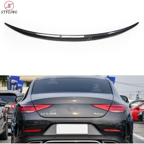 C63 Style Cls Class W257 Carbon Rear Spoiler For Mercedes CLS 350 550 500 300 450 C257 4 MATIC Rear Trunk spoiler wing 2018 2019
