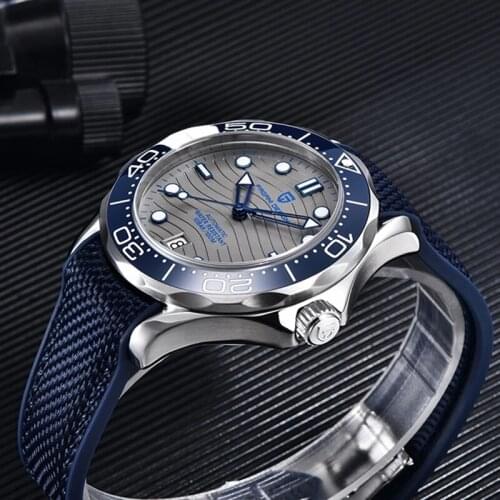 2021 New PAGANI DESIGN Mens Watches Fashion Automatic Watch Men Mechanical Wristwatch NH35 200M Waterproof Watch For Men Clock