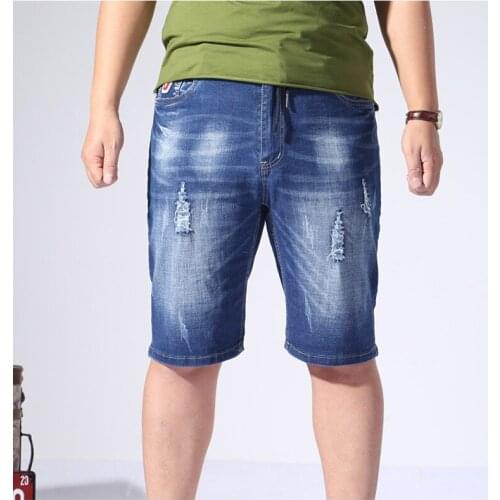 Jeans Men Short Pants 2021 Summer Casual Streetwear Mens Clothing Hip Hop Jeans Pocket Skinny Denim Jean Pant Shorts Blue