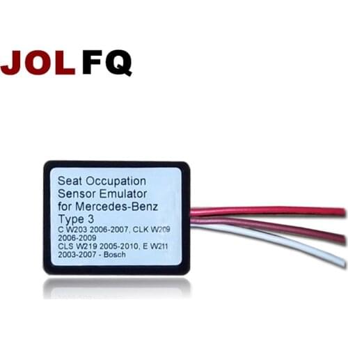 JOLFQ MB SRS Emulator Type 3 for Mercedes benz C W203 CLK W209 CLS W219 E W211 seat emulator Airbag reset tool