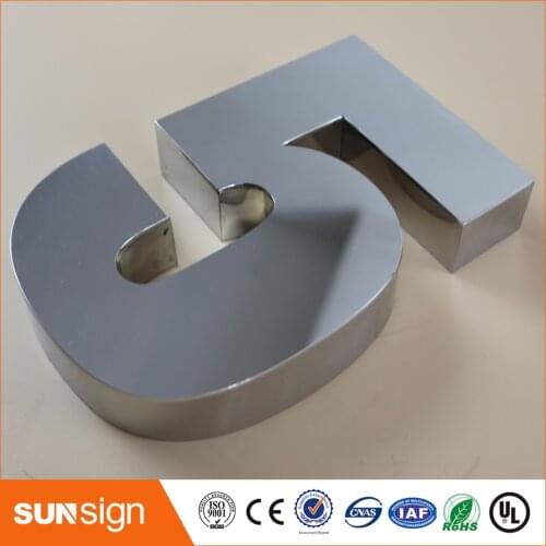 H 20cm Digital Door House Number 5 Stainless Steel numbers