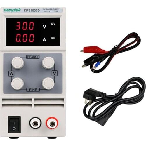 KPS1003D Mini LED Digital Adjustable DC Power Supply 0~100V 0~3A 110V-220V High Precision Laboratory Switch DC Power Supply