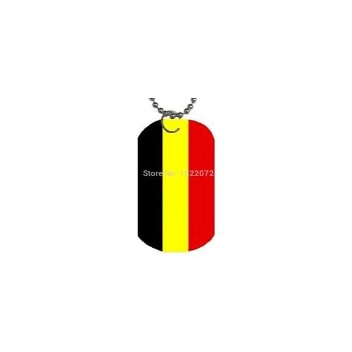 Hot sales custom Belgium Flag Dog Tag crafts cheap custom dog tag metal crafts low price custom metal dog tag