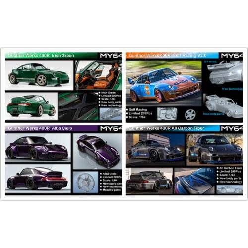 MY64 1:64 Gunther Werks GW 400R Resin Model Car