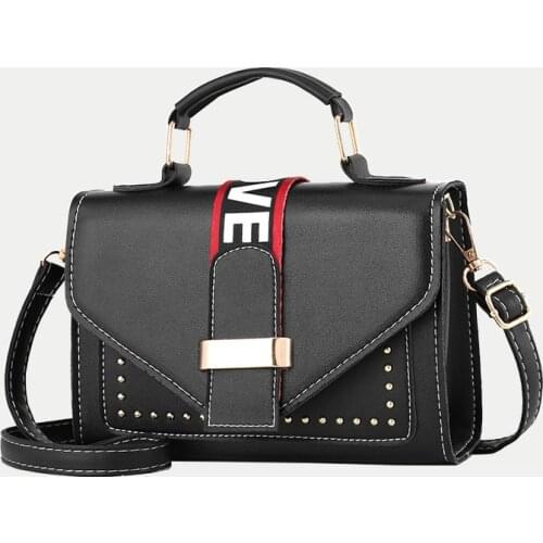 Fashion Rivet Shoulder Bags for Women Female PU Leather Crossbody Small Messenger Bags Solid Color Handbag Phone Purse