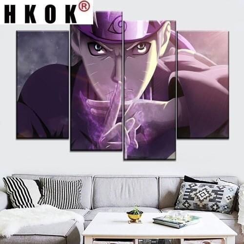 HKOK 5 Panels Anime Cartoon Charater Modular Pictures Art Wall Artwork Prints Poster Canvas Painting For Living Room Home Decor