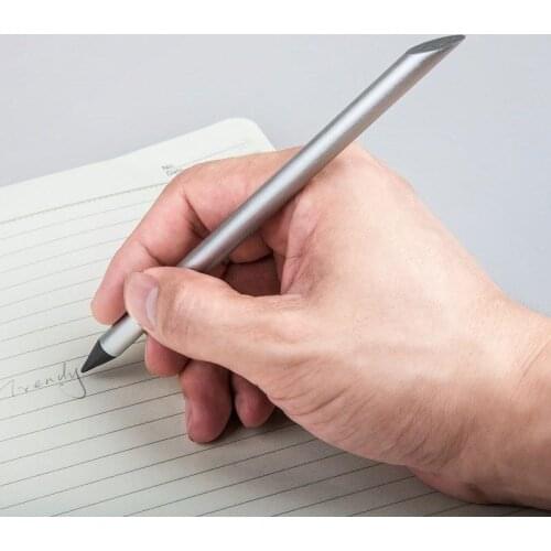 Customizable Logo Creative Metal Signature Pen No Ink Eternal Pen Students Can Erase With a Pencil That Can Never Finish Writing