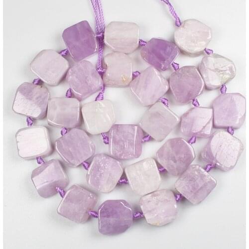Natural Kunzite 6x12mm Inregular Square beads 16" ,Wholesale For DIY Jewellery! DIY Jewelry Making, pendant,necklace