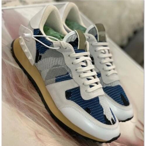 Nova moda masculina de renda casual de renda de primavera e outono tênis de corrida tênis de cano baixo em cores calçados esport