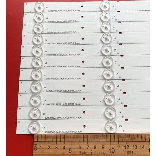 100% New 11pcs/Kit LED strips for HISENSE 50 TV 50H3 50K22DG LED50EC280JD HD500DF B57 S0 SVH500A22 REV05 6LED 131113