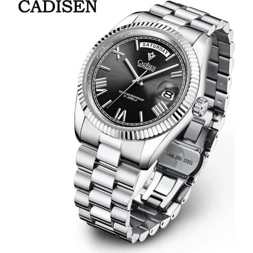 2021 NEW CADISEN Mechanical Mens Watches Luxury Brand Automatic Men WristWatch Business Waterproof MIYOTA 8285 relogio masculino