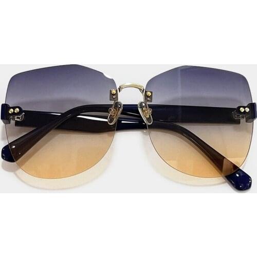 Hot Rimless Women Sunglasses Classic Vintage Luxury Brand Design Sun Glasses Female Driving Eyewear Oculos De Sol UV400