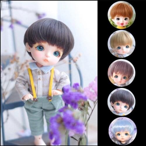 BJD wig suitable for 1/6 1/8 stylish gentle gentleman short hair male style high temperature silk new wig multi-color