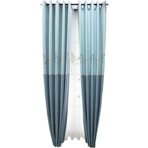 Custom small fresh Korean-style pastoral warm minimalist modern master bedroom floor-to-ceiling window blackout customization