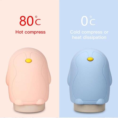Portable Silicone Hot Water Bottle Bag Water Filled Hand Warmer Cartoon Bottle With Cloth Cover Winter For Kids Adults Water Bag
