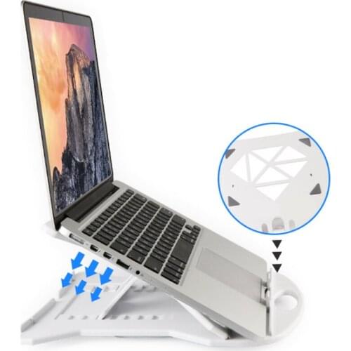Rotatable Adjustable Cooling Laptop Notebook Stand Holder Pad Mount Portable Folding Lapdesk Office Ergonomic For All size