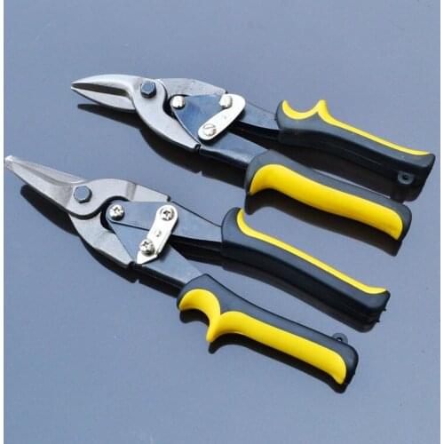 10" Professional Aviation Scissors Toothed Clipper High Quality Snips for Cutting Metal Sheets Cutting Tools Left/Straight Cut