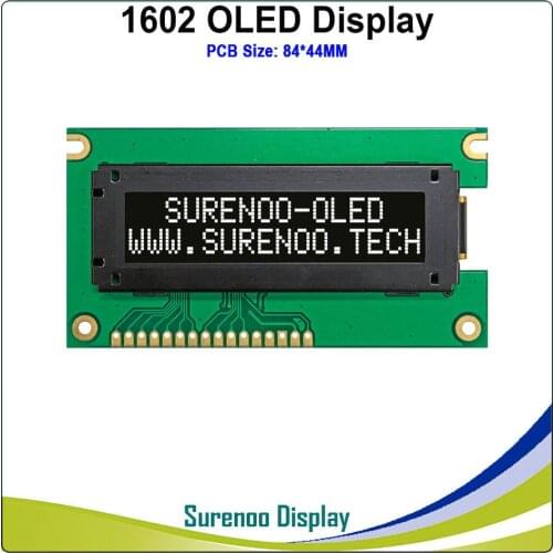 Real OLED Display, 84*44MM PCB Compatible with 1602 162 16*2 Character LCD Module Display LCM Screen build-in WS0010