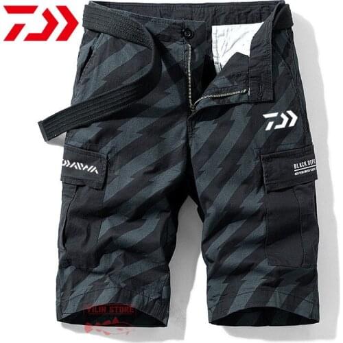 Daiwa Fishing Pants Outdoor Camping Shorts Cargo Shorts Breathable Camouflage Fashion Spring Summer Men Daiwa Fishing Clothing