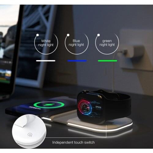 1PC TYPE-C ABS Foldable Portable Magnetic Charger Qi Standard Ultra-Fast Charging Wireless Charger For iWatch iPhone 12 Series