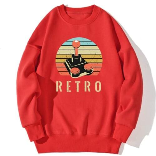 Retro Printing Sweatshirt For Mens Long Sleeve Fleece Hoody Tops Outwear Hip Hop Clothing New Winter Autumn Supoleron Hombre