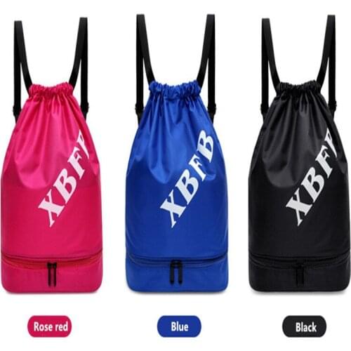 Unisex solid color Drawstring Bag Beach Bag Outdoor fitness Sport Bag convenient waterproof Drawstring Travel Bag backpack