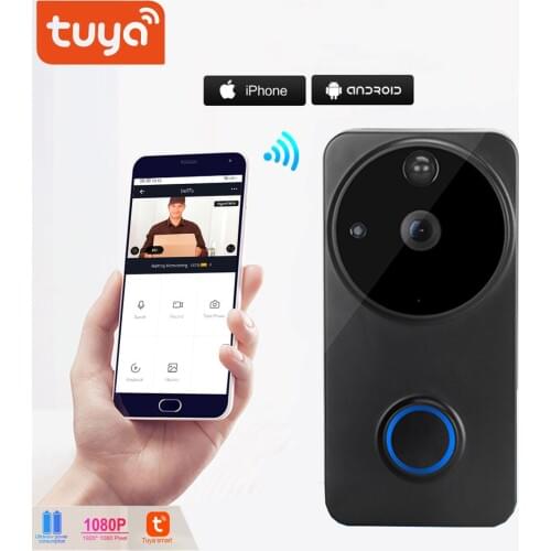 WiFi 1080P Video Doorbell Alexa Google Home IP54 Waterproof Outdoor Wireless Smart Video Doorbell Remote Video Surveilance talk