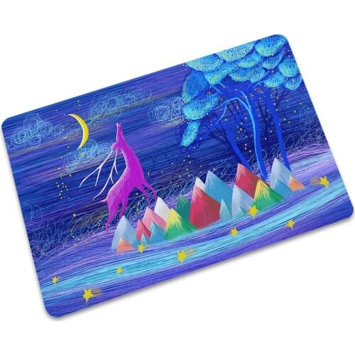 Zeegle Living Room Non-slip Floor Mat Office Chair Mat Entrance Doormats Kitchen Carpet Kids Room Cute Animal Shower Room Rug