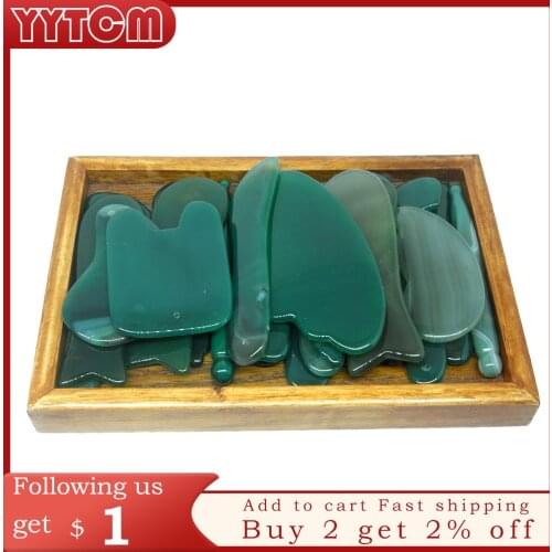 Green agate Roller Slimming Face Massager Lifting Tool Natural Jade Facial Massage Roller Stone Skin Massage Beauty Care GUASHA