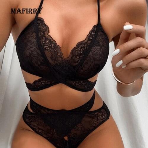 Women Sexy Underwear Three-Point Transparent Homewear Jumpsuit Large Size 4XL Lingerie Bodysuit Solid Lace Playsuit Dropshipping