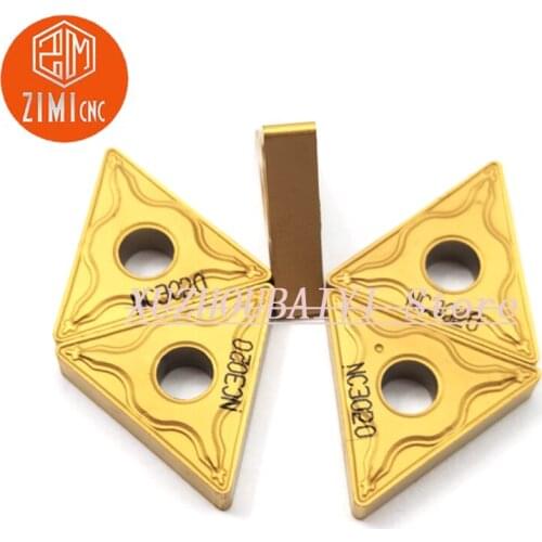 10pcs TNMG220408-HM NC3020 carbide inserts CNC lathe cutting tools turning tools lathe tools suitable for steel